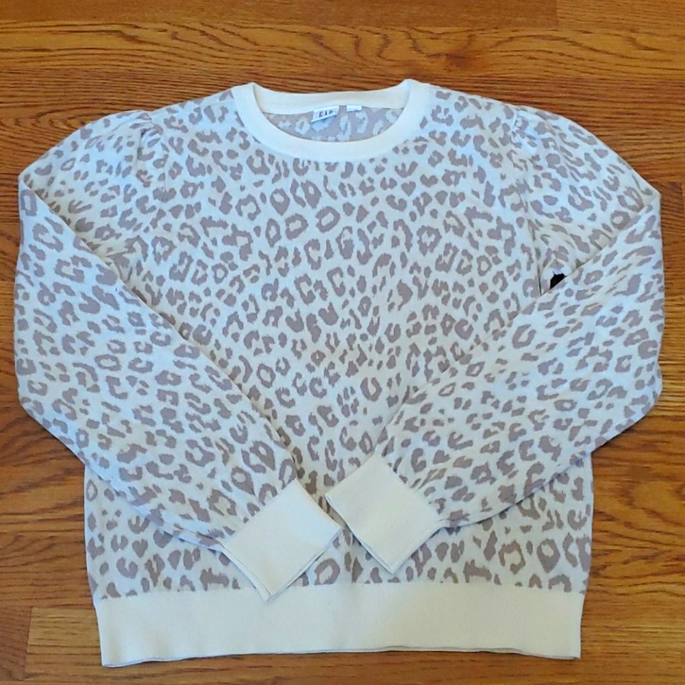 Gap Girls Leopard Print Sweater Sz XXL